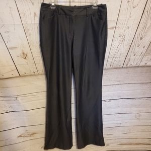 Worthington women's modern fit trouser leg mid rise slacks dark blue 8T